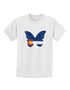 Grunge Colorado Butterfly Flag Childrens T-Shirt-Childrens T-Shirt-TooLoud-White-X-Small-Davson Sales