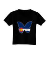 Grunge Colorado Butterfly Flag Toddler T-Shirt-Toddler T-shirt-TooLoud-Black-2T-Davson Sales