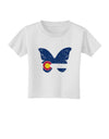 Grunge Colorado Butterfly Flag Toddler T-Shirt-Toddler T-shirt-TooLoud-White-2T-Davson Sales