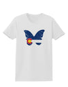 Grunge Colorado Butterfly Flag Womens T-Shirt-Womens T-Shirt-TooLoud-White-X-Small-Davson Sales