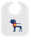 Grunge Colorado Emblem Flag Baby Bib