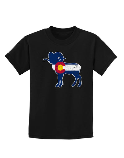 Grunge Colorado Emblem Flag Childrens T-Shirt-Childrens T-Shirt-TooLoud-Black-X-Small-Davson Sales