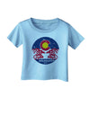 Grunge Colorado Emblem Flag Infant T-Shirt-Infant T-Shirt-TooLoud-Aquatic-Blue-06-Months-Davson Sales