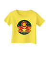 Grunge Colorado Emblem Flag Infant T-Shirt-Infant T-Shirt-TooLoud-Yellow-06-Months-Davson Sales