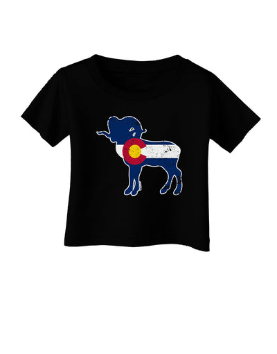 Grunge Colorado Emblem Flag Infant T-Shirt-Infant T-Shirt-TooLoud-Black-06-Months-Davson Sales