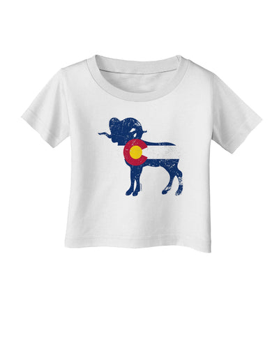 Grunge Colorado Emblem Flag Infant T-Shirt-Infant T-Shirt-TooLoud-White-06-Months-Davson Sales