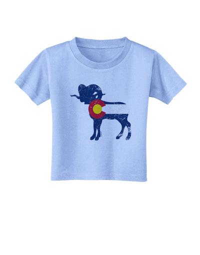 Grunge Colorado Emblem Flag Toddler T-Shirt-Toddler T-shirt-TooLoud-Aquatic-Blue-2T-Davson Sales
