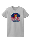 Grunge Colorado Emblem Flag Womens T-Shirt-Womens T-Shirt-TooLoud-AshGray-X-Small-Davson Sales