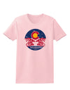 Grunge Colorado Emblem Flag Womens T-Shirt-Womens T-Shirt-TooLoud-PalePink-X-Small-Davson Sales