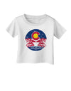 Grunge Colorado Rocky Mountain Bighorn Sheep Flag Infant T-Shirt-Infant T-Shirt-TooLoud-White-06-Months-Davson Sales