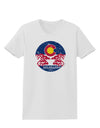 Grunge Colorado Rocky Mountain Bighorn Sheep Flag Womens T-Shirt-Womens T-Shirt-TooLoud-White-X-Small-Davson Sales