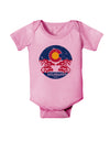 Grunge Colorodo Ram Flag Baby Romper Bodysuit-Baby Romper-TooLoud-Pink-06-Months-Davson Sales
