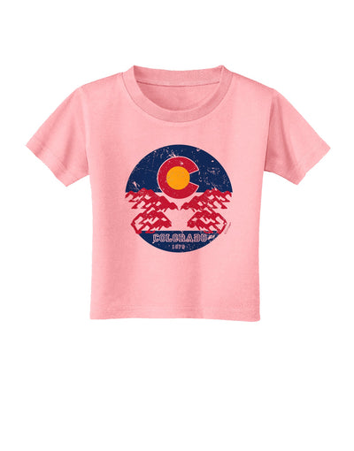 Grunge Colorodo Ram Flag Toddler T-Shirt-Toddler T-shirt-TooLoud-Candy-Pink-2T-Davson Sales