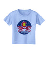Grunge Colorodo Ram Flag Toddler T-Shirt-Toddler T-shirt-TooLoud-Aquatic-Blue-2T-Davson Sales