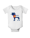 Grunge Rocky Mountain Bighorn Sheep Flag Baby Romper Bodysuit-Baby Romper-TooLoud-White-06-Months-Davson Sales