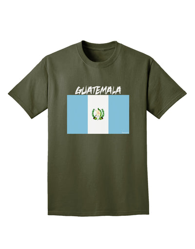 Guatamelan Flag Design Adult Dark T-Shirt by TooLoud-Mens T-Shirt-TooLoud-Military-Green-Small-Davson Sales