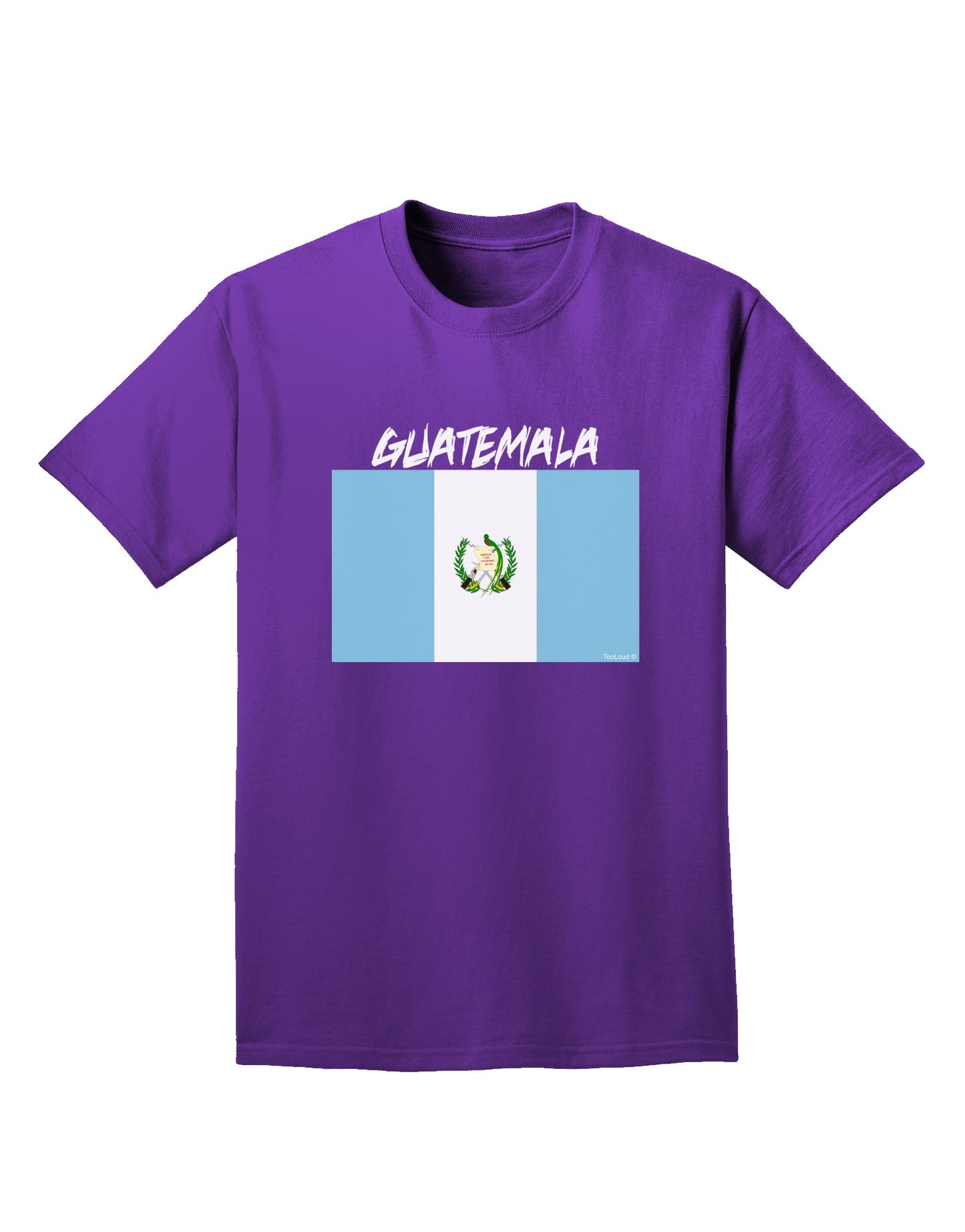 Guatamelan Flag Design Adult Dark T-Shirt by TooLoud-Mens T-Shirt-TooLoud-Purple-Small-Davson Sales