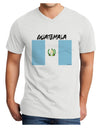 Guatamelan Flag Design Adult V-Neck T-shirt by TooLoud-Mens V-Neck T-Shirt-TooLoud-White-Small-Davson Sales