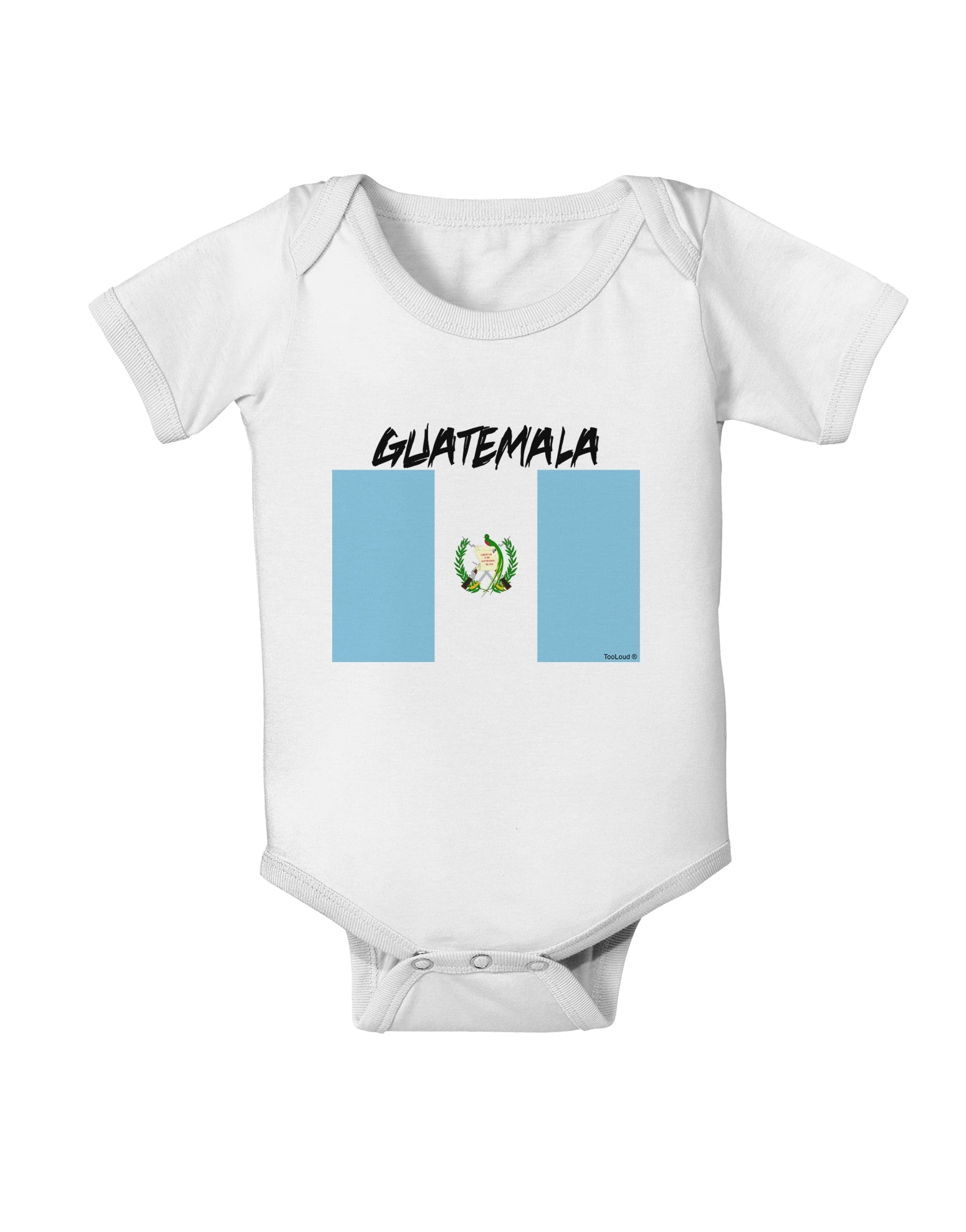 Guatamelan Flag Design Baby Romper Bodysuit by TooLoud-Baby Romper-TooLoud-White-06-Months-Davson Sales