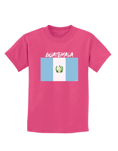 Guatamelan Flag Design Childrens Dark T-Shirt by TooLoud-Childrens T-Shirt-TooLoud-Sangria-X-Small-Davson Sales