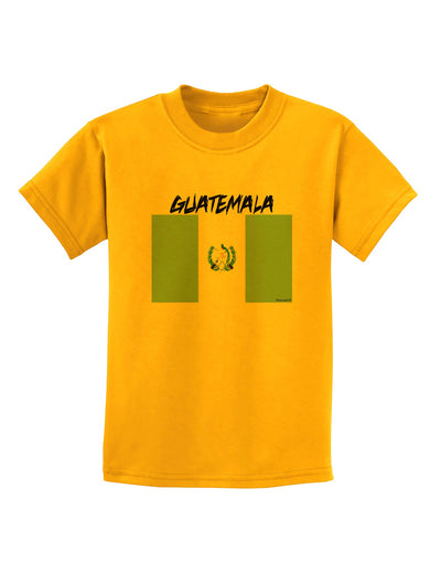 Guatamelan Flag Design Childrens T-Shirt by TooLoud-Childrens T-Shirt-TooLoud-Gold-X-Small-Davson Sales