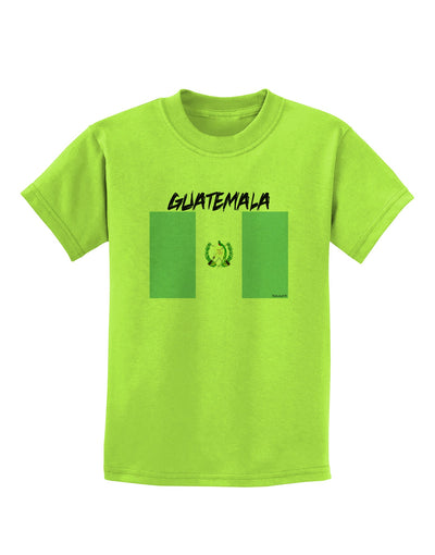 Guatamelan Flag Design Childrens T-Shirt by TooLoud-Childrens T-Shirt-TooLoud-Lime-Green-X-Small-Davson Sales