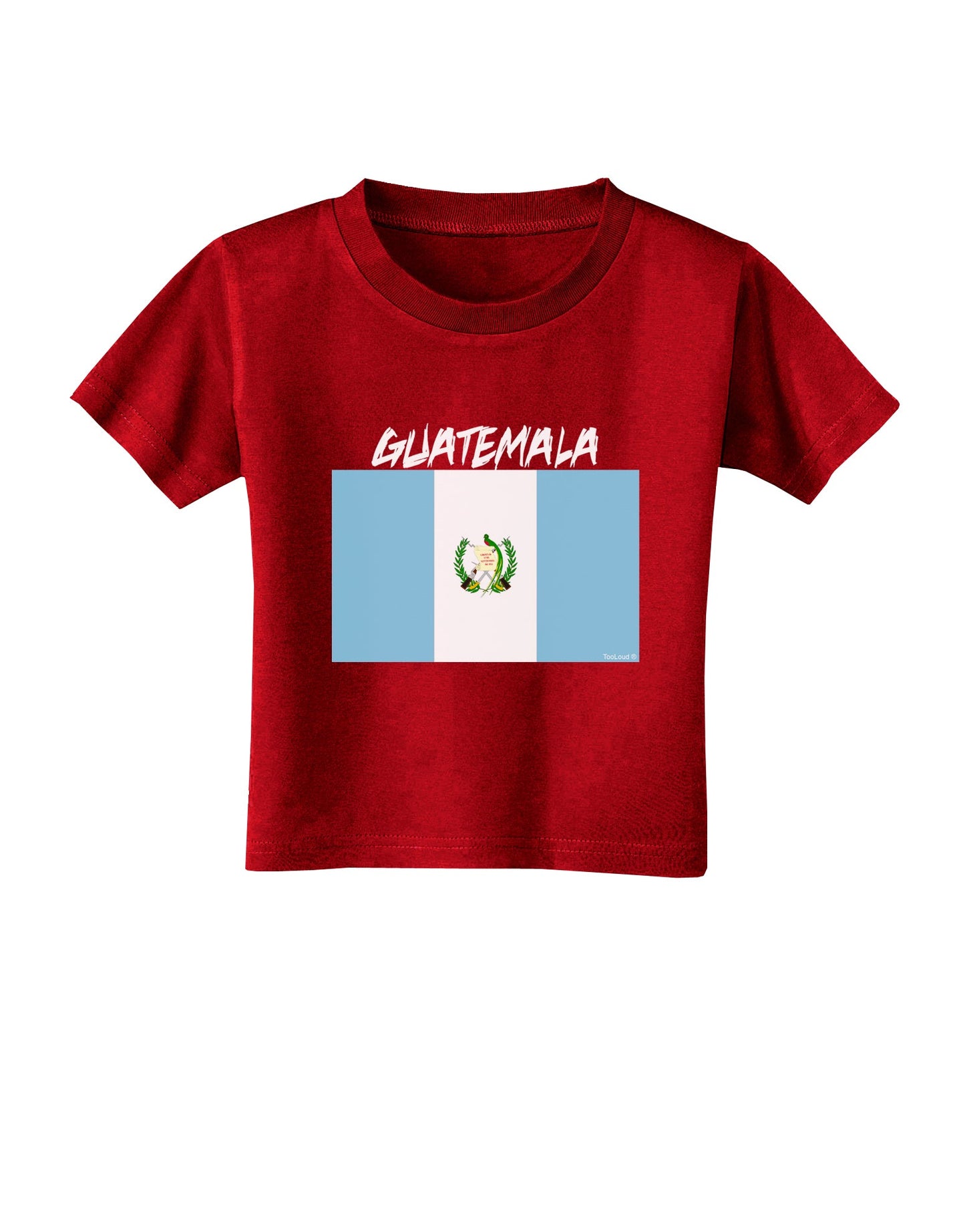 Guatamelan Flag Design Toddler T-Shirt Dark by TooLoud-Toddler T-Shirt-TooLoud-Red-2T-Davson Sales