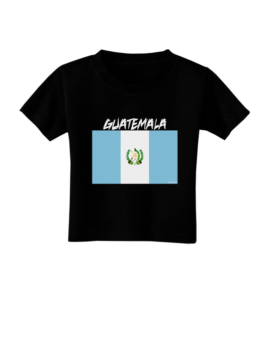 Guatamelan Flag Design Toddler T-Shirt Dark by TooLoud-Toddler T-Shirt-TooLoud-Black-2T-Davson Sales