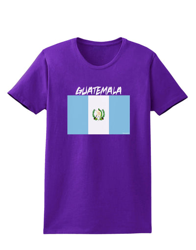 Guatamelan Flag Design Womens Dark T-Shirt by TooLoud-Womens T-Shirt-TooLoud-Purple-X-Small-Davson Sales