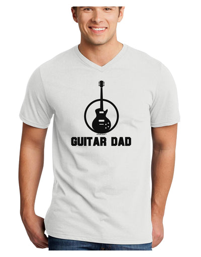 Guitar Dad Adult V-Neck T-shirt by TooLoud-Mens V-Neck T-Shirt-TooLoud-White-Small-Davson Sales