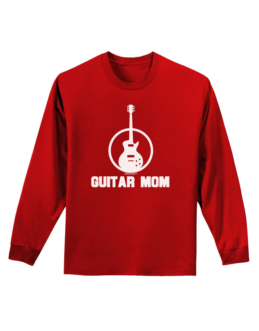 Guitar Mom - Mother's Day Design Adult Long Sleeve Dark T-Shirt-TooLoud-Black-Small-Davson Sales