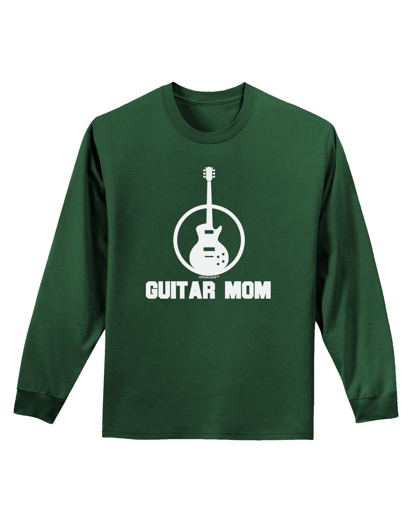 Guitar Mom - Mother's Day Design Adult Long Sleeve Dark T-Shirt-TooLoud-Dark-Green-Small-Davson Sales