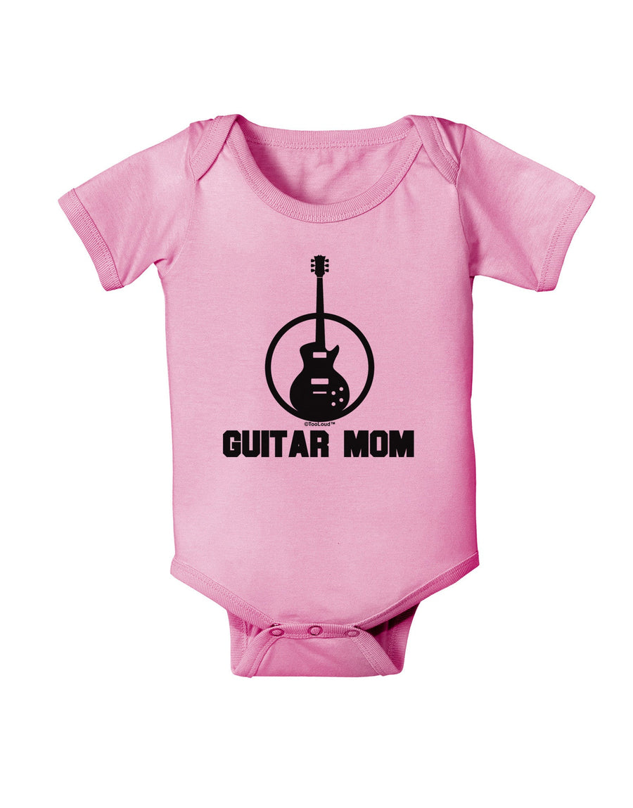 Guitar Mom - Mother's Day Design Baby Romper Bodysuit-Baby Romper-TooLoud-White-06-Months-Davson Sales