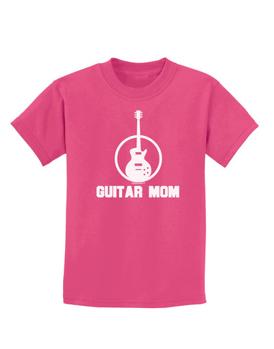 Guitar Mom - Mother's Day Design Childrens Dark T-Shirt-Childrens T-Shirt-TooLoud-Sangria-X-Small-Davson Sales