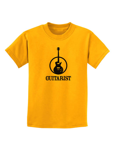 Guitarist Childrens T-Shirt-Childrens T-Shirt-TooLoud-Gold-X-Small-Davson Sales