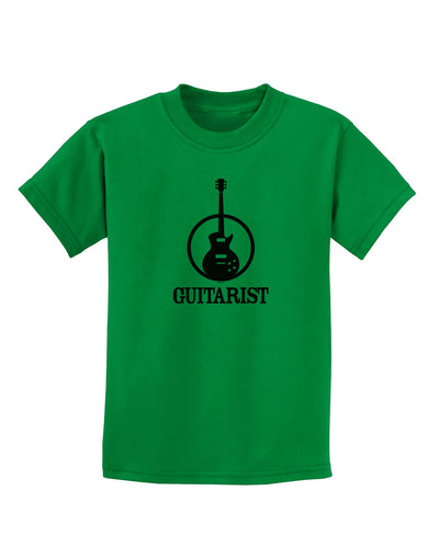 Guitarist Childrens T-Shirt-Childrens T-Shirt-TooLoud-Kelly-Green-X-Small-Davson Sales