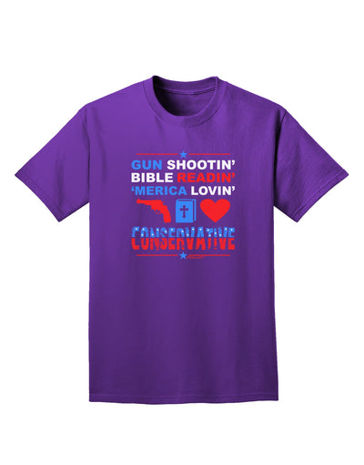 Gun Shootin' Conservative Adult Dark T-Shirt-Mens T-Shirt-TooLoud-Purple-Small-Davson Sales