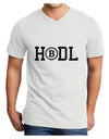 HODL Bitcoin Adult V-Neck T-shirt-Mens T-Shirt-TooLoud-White-Small-Davson Sales