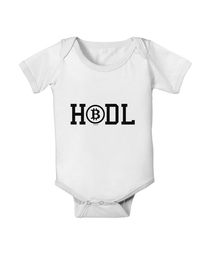 HODL Bitcoin Baby Romper Bodysuit-Baby Romper-TooLoud-White-06-Months-Davson Sales