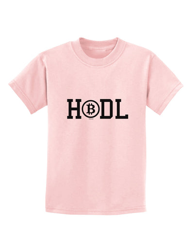 HODL Bitcoin Childrens T-Shirt-Childrens T-Shirt-TooLoud-PalePink-X-Small-Davson Sales