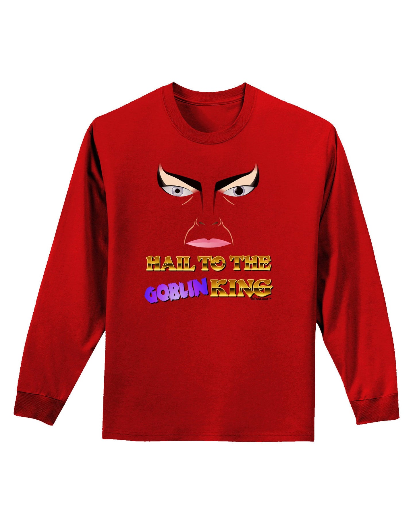 Hail to the Goblin King Adult Long Sleeve Dark T-Shirt-TooLoud-Red-Small-Davson Sales