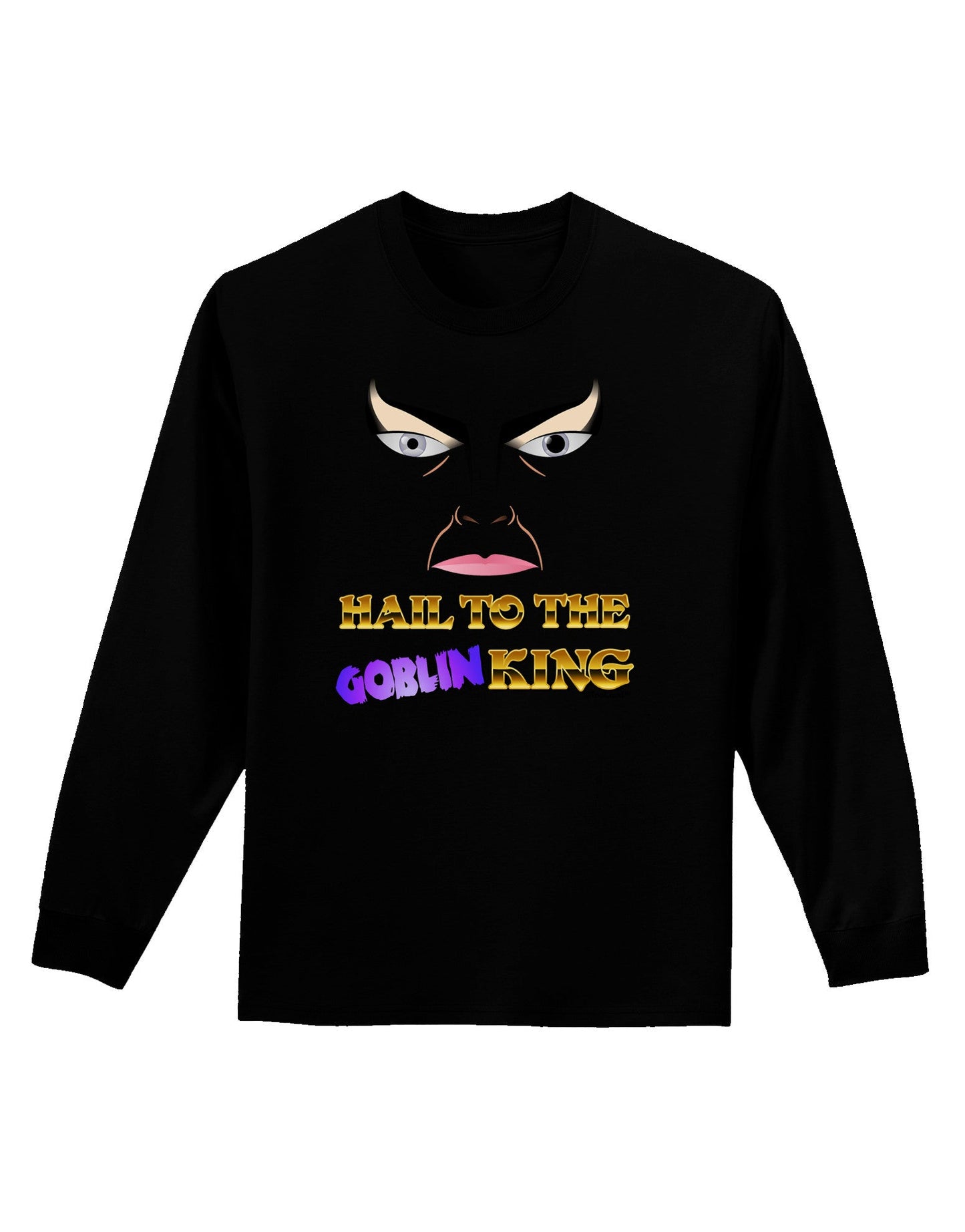 Hail to the Goblin King Adult Long Sleeve Dark T-Shirt-TooLoud-Black-Small-Davson Sales