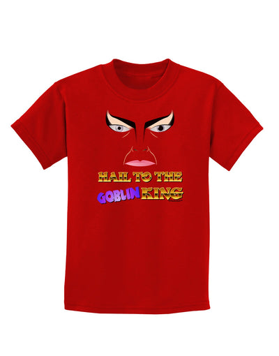 Hail to the Goblin King Childrens Dark T-Shirt-Childrens T-Shirt-TooLoud-Red-X-Small-Davson Sales