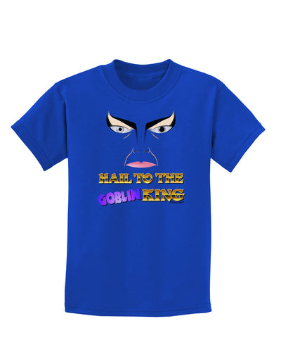 Hail to the Goblin King Childrens Dark T-Shirt-Childrens T-Shirt-TooLoud-Royal-Blue-X-Small-Davson Sales