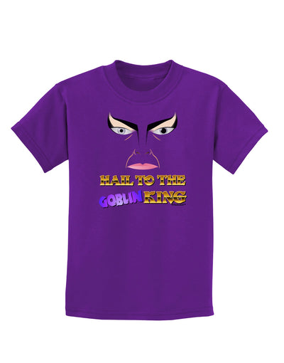 Hail to the Goblin King Childrens Dark T-Shirt-Childrens T-Shirt-TooLoud-Purple-X-Small-Davson Sales