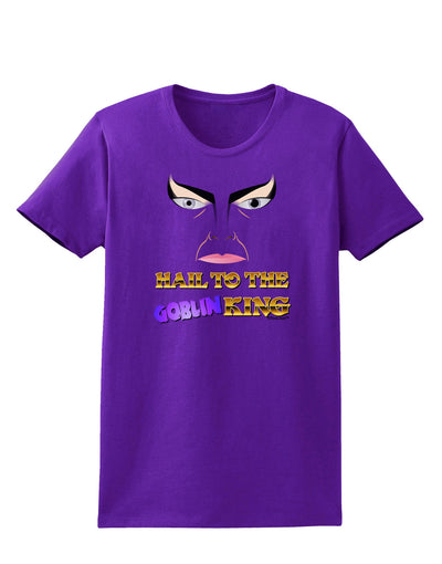 Hail to the Goblin King Womens Dark T-Shirt-TooLoud-Purple-X-Small-Davson Sales