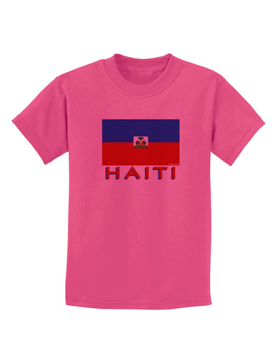 Haiti Flag Childrens T-Shirt-Childrens T-Shirt-TooLoud-Sangria-X-Small-Davson Sales