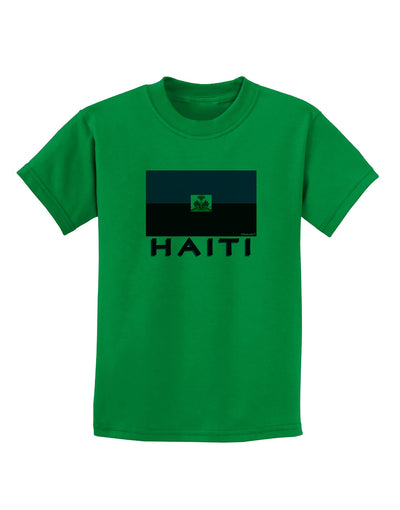 Haiti Flag Childrens T-Shirt-Childrens T-Shirt-TooLoud-Kelly-Green-X-Small-Davson Sales