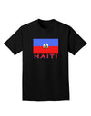 Haiti Flag Dark Adult Dark T-Shirt-Mens T-Shirt-TooLoud-Black-Small-Davson Sales