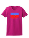 Haiti Flag Dark Womens Dark T-Shirt-TooLoud-Hot-Pink-Small-Davson Sales